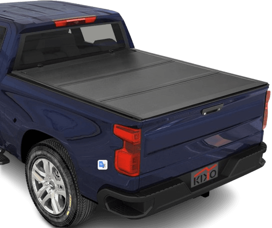 Kikito HTL Truck Bed Tonneau Cover Compatible with 2015-2025 Chevy Colorado/GMC Canyon, 5.2 ft (61.7in) w/Track System Low-Profile Style FRP Hard Folding No-Drill 100% Bed Access