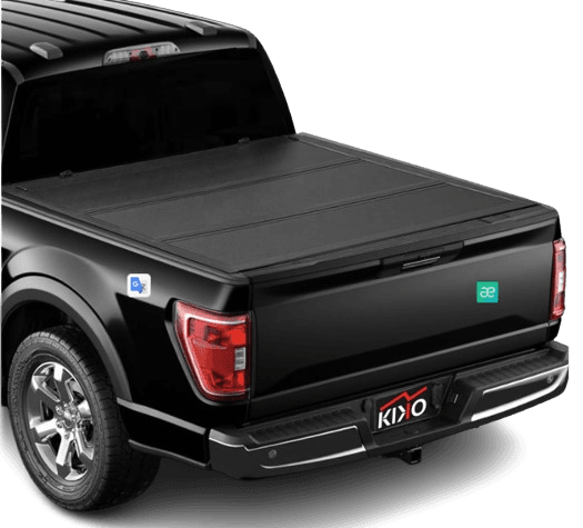 Kikito HTL Truck Bed Tonneau Cover Compatible with 2024-2025 Ford Ranger, 5 ft (61in) w/Track System Low-Profile Style FRP Hard Folding No-Drill 100% Bed Access